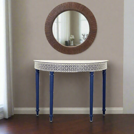 Handmade Blue bone inlay console vintage antique table for home living room