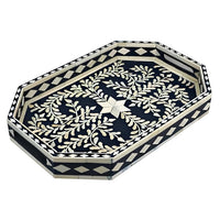 Handmade Customized Bone Inlay Rectangular Serving Tray