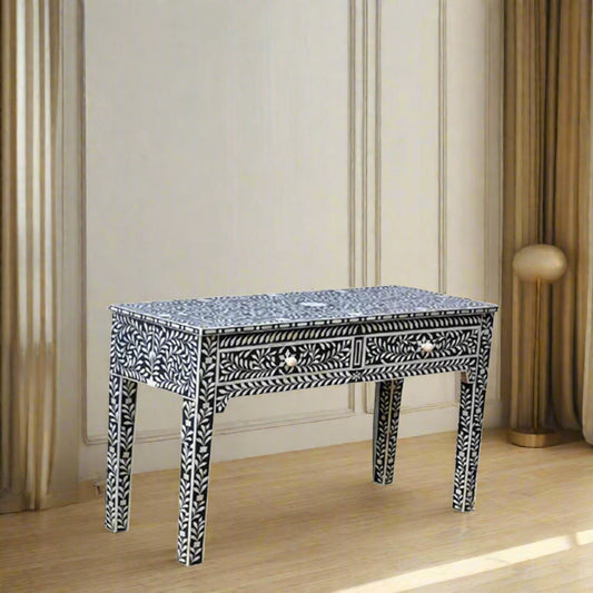 Black Mother of Pearl Handmade Console Personalized Table for Living Decor