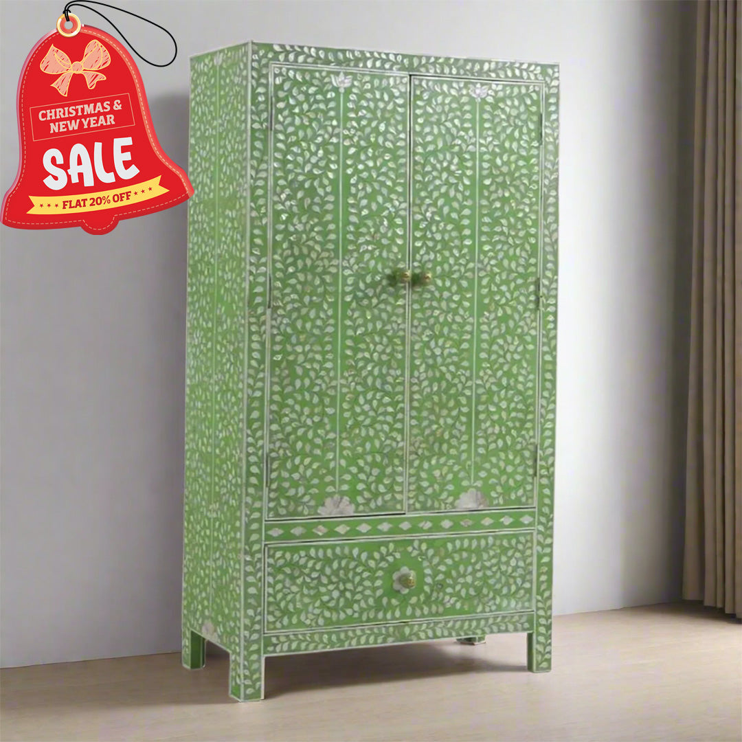 Mother Of Pearl Wardrobe - Floral Pattern