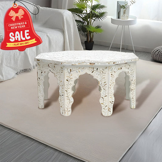 Mother of Pearl Octagonal Coffee Table: A Unique Masterpiece