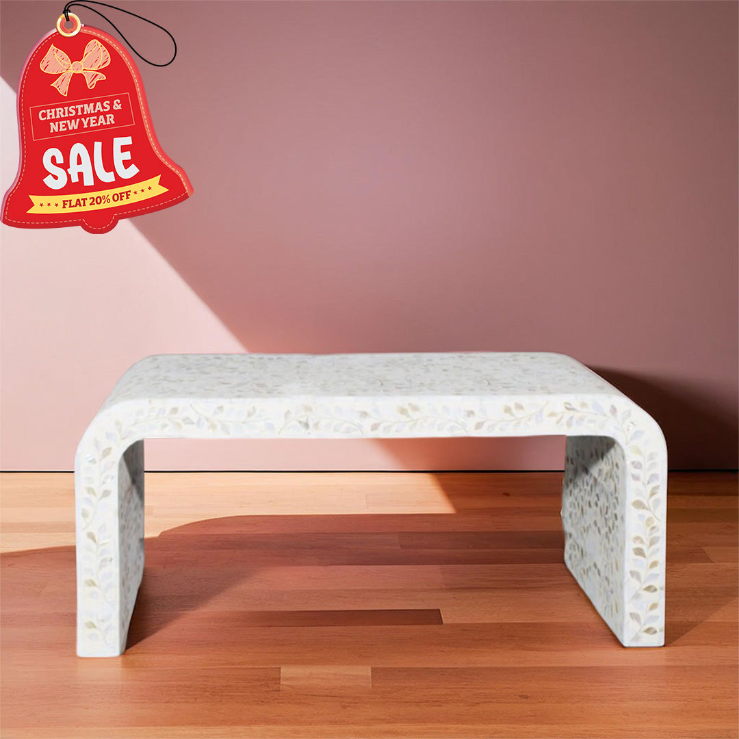 Elegant Mother of Pearl Inlay Modern Coffee Table - Stylish Centre Table for Home & Office