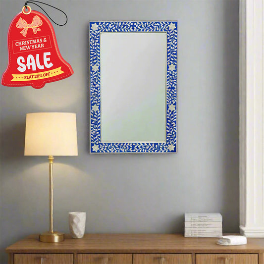 Handmade Customized  Bone Inlay Rectangular Mirror Frame