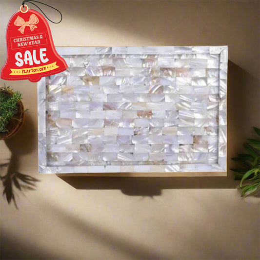 Handmade Customized Mother of Pearl Rectangular  Tray