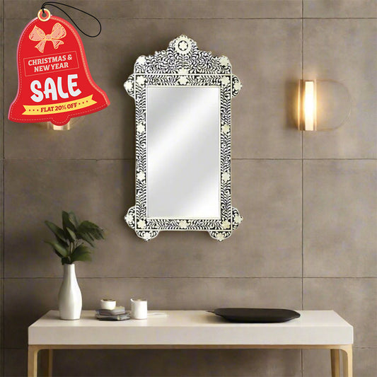 Handmade Customized  Bone Inlay Rectangular Mirror Frame