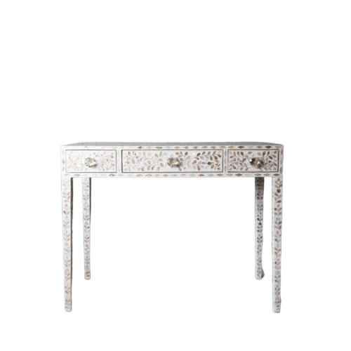 Handmade Customized Mother of Pearl Vanity Console Table