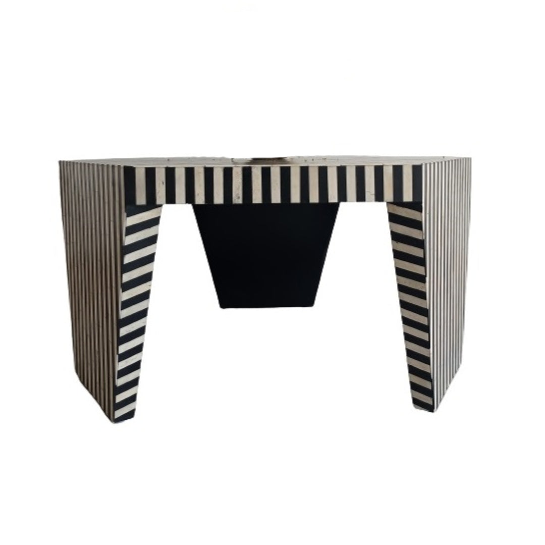 Handmade Customized Bone Inlay Zebra Pattern Coffee Table