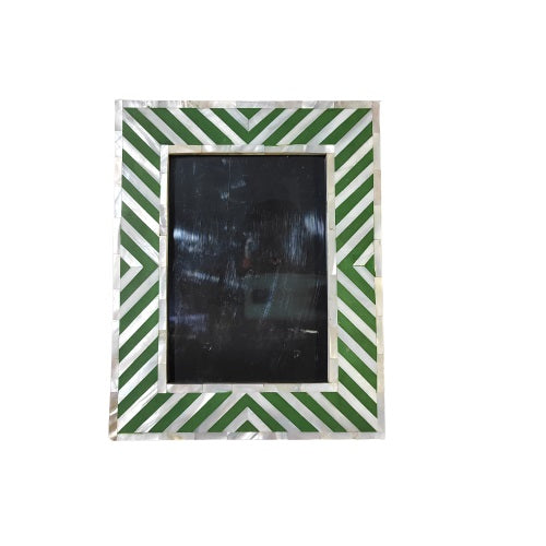 Customized Handmade Mother of Pearl Strip Pattern Photo Frame