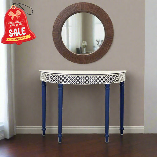 Handmade Blue bone inlay console vintage antique table for home living room