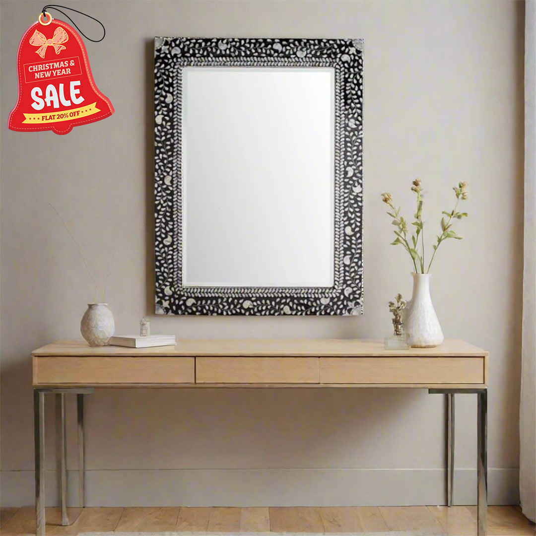 Handmade Customized  Mother of Pearl Rectangular Mirror Frame