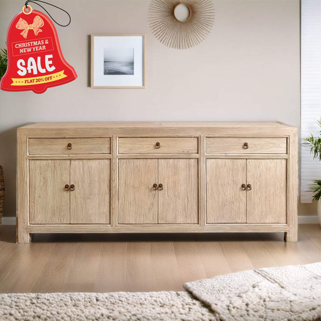 Handcrafted Wooden Three Drawer Sideboard