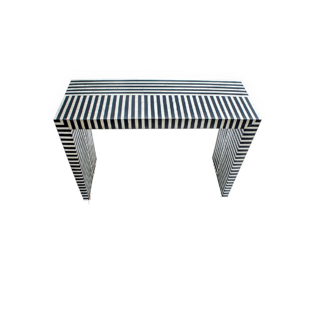 Handmade Customized Bone Inlay Zebra Pattern Console Table