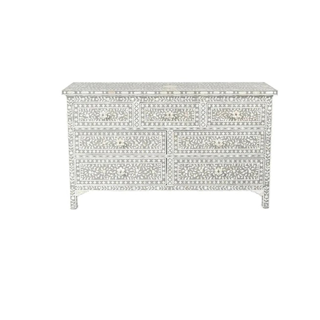 Mother Of Pearl Inlay Chest of 7 Drawers