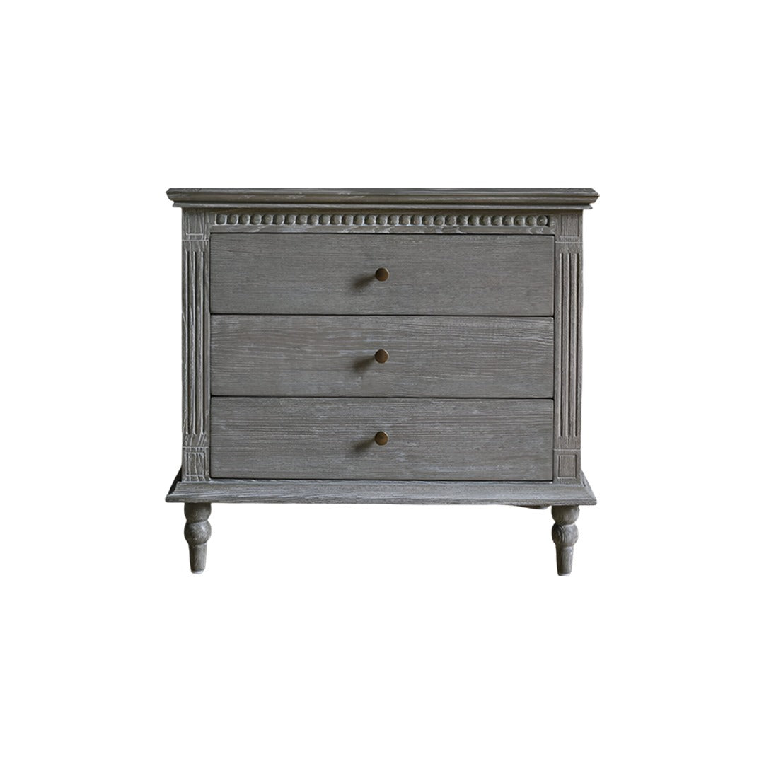 Handcrafted Wooden Grey Chest Of Drawer