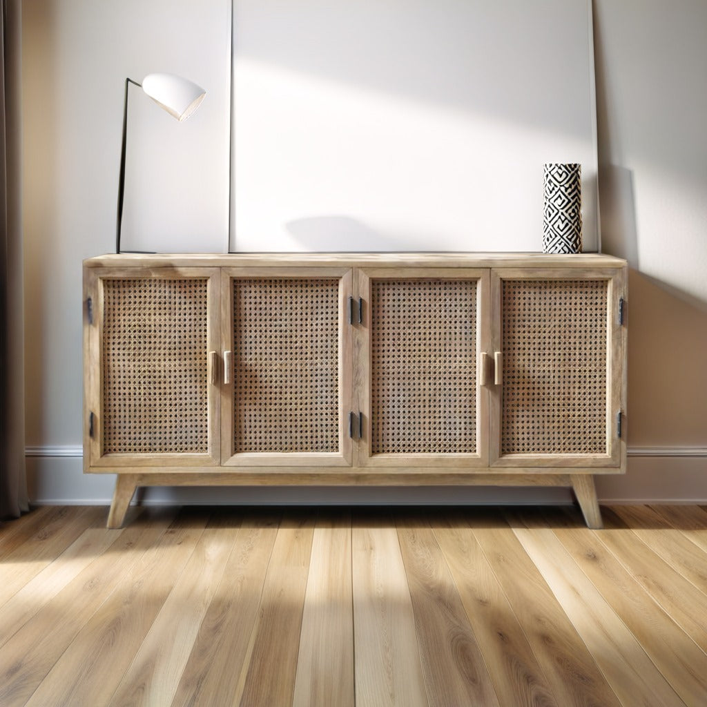 Handcrafted Four Door Wooden Sideboard