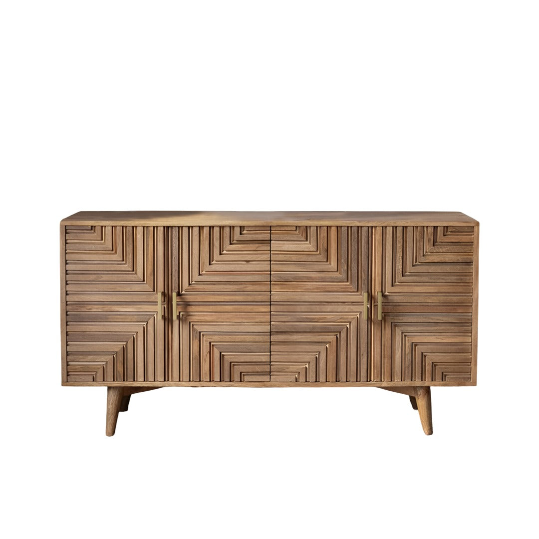 Handcrafted Four Door Wooden Sideboard