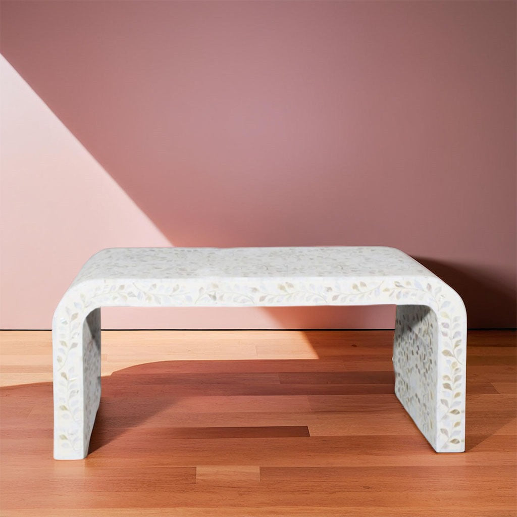 Elegant Mother of Pearl Inlay Modern Coffee Table - Stylish Centre Table for Home & Office