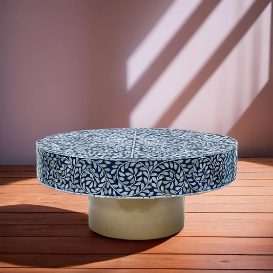 Handmade Customized Mother of Pearl Round Coffee table