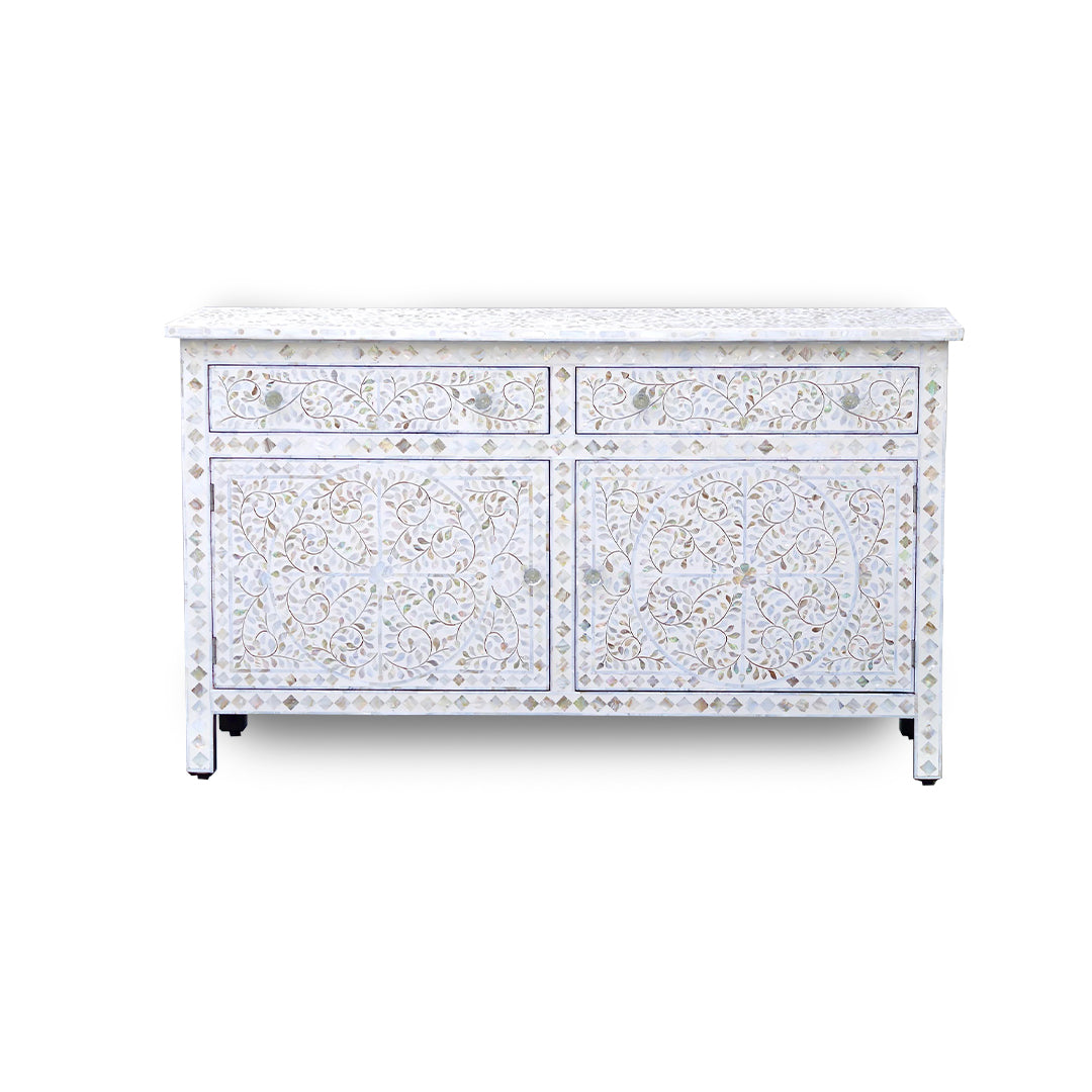 MOTHER OF PEARL CHEST OF DRAWER/ SIDEBOARD - FLORAL