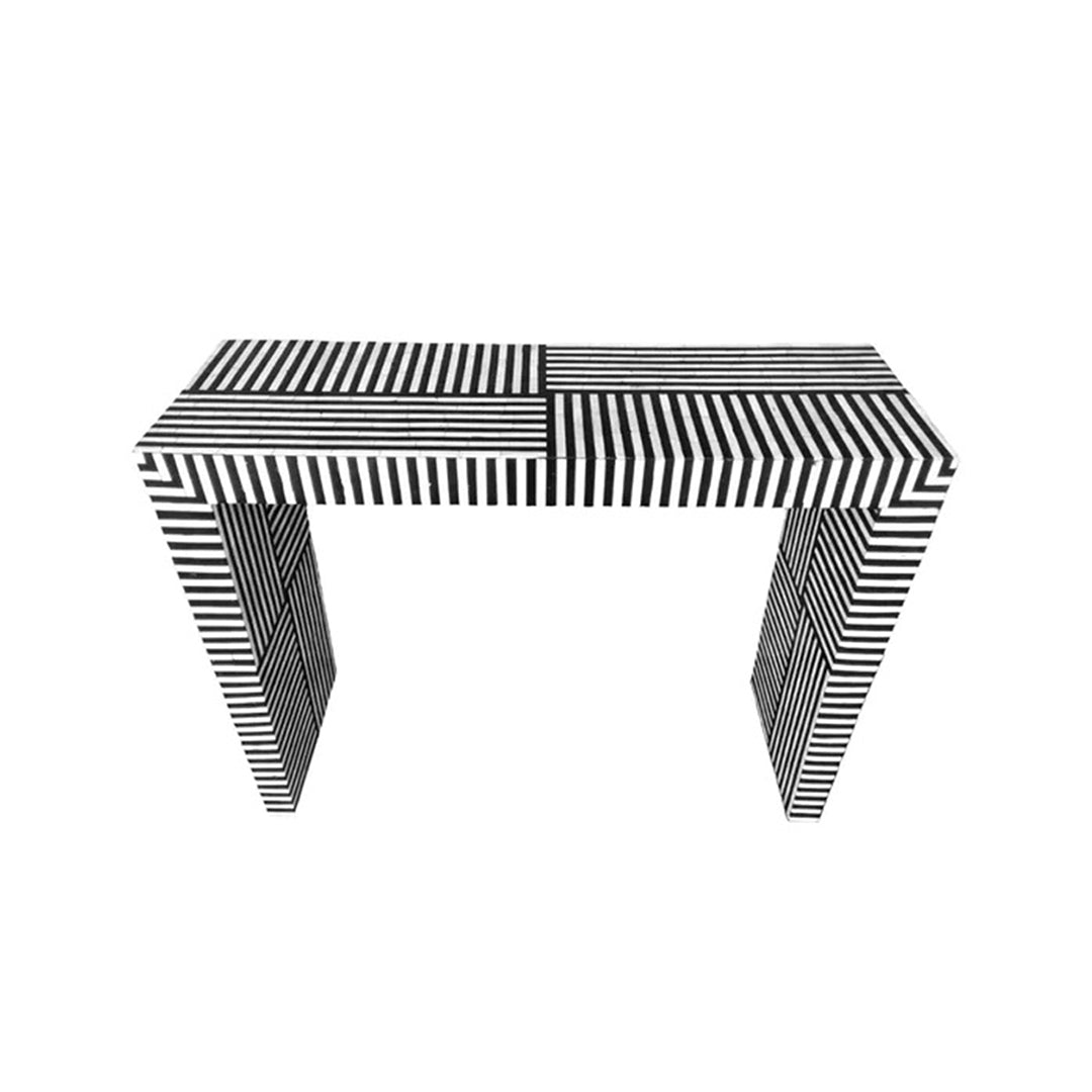Handmade Bone Inlay Black and White Vintage Handmade Antique Console Table for Home and Office decor