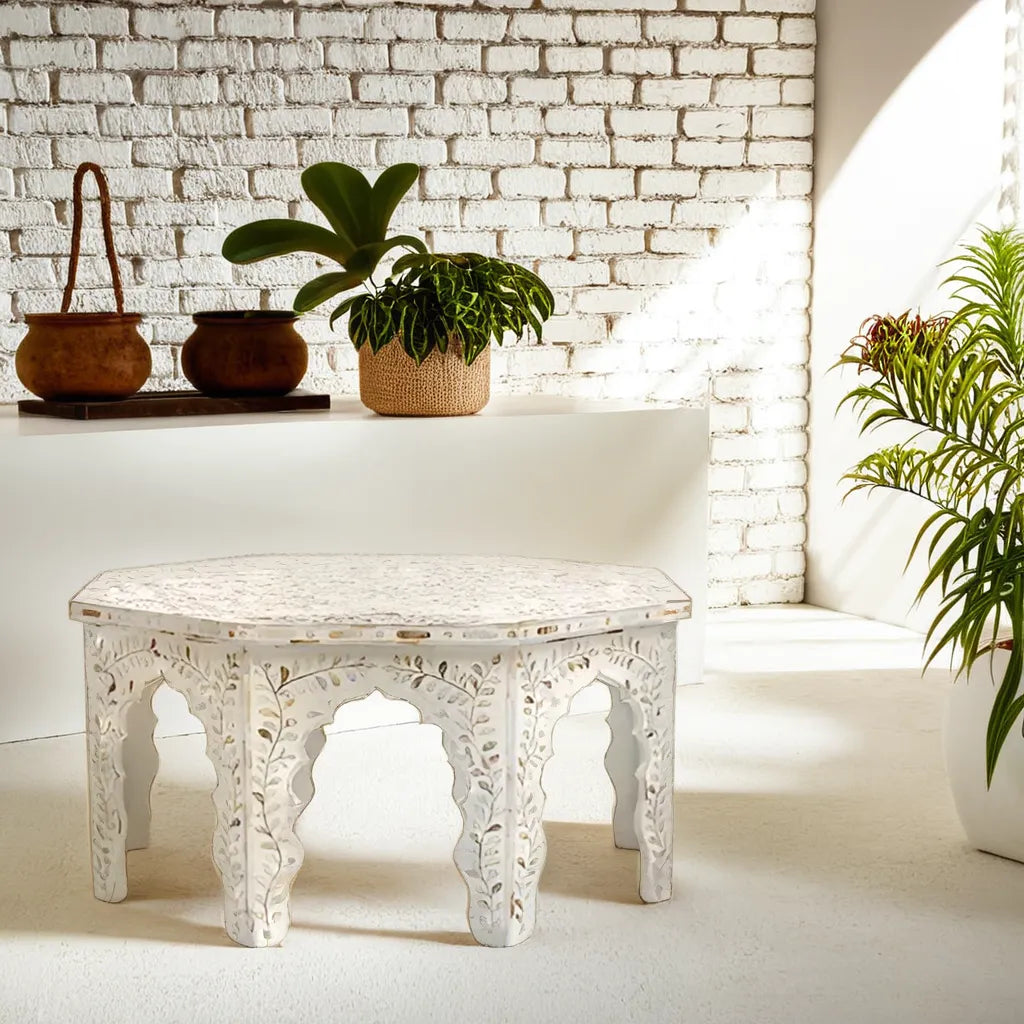 Mother of Pearl Octagonal Coffee Table: A Unique Masterpiece