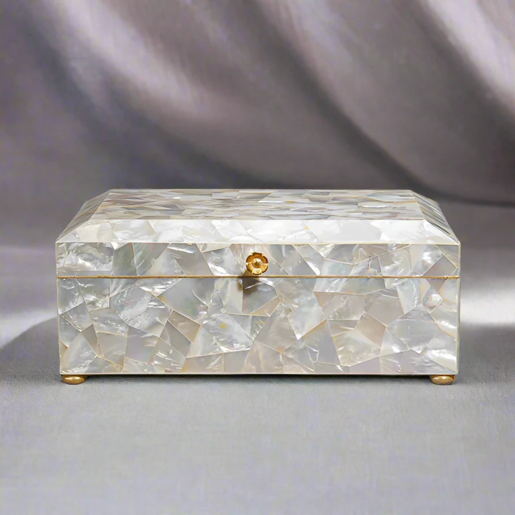 Beautiful Handmade Mother Of Pearl Jewelry Box