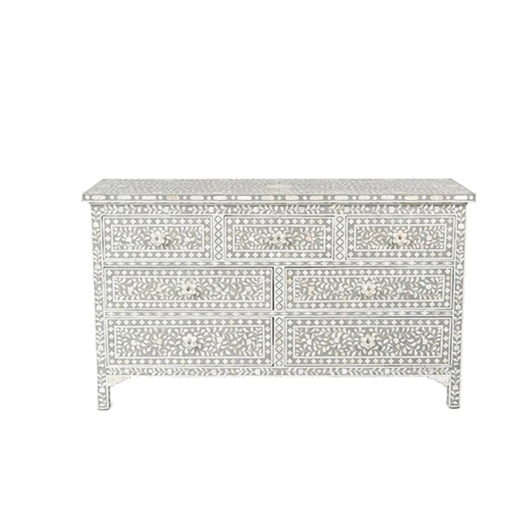 Mother Of Pearl Inlay Chest of 7 Drawers