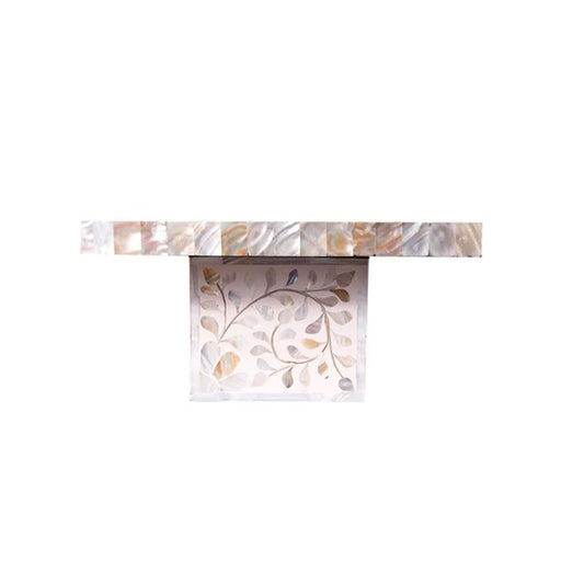 Handmade Customized Mother of Pearl Floral Pattern Rectangular Cake Stand