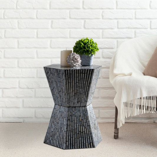 Handmade Mother of Pearl Stool- Strip