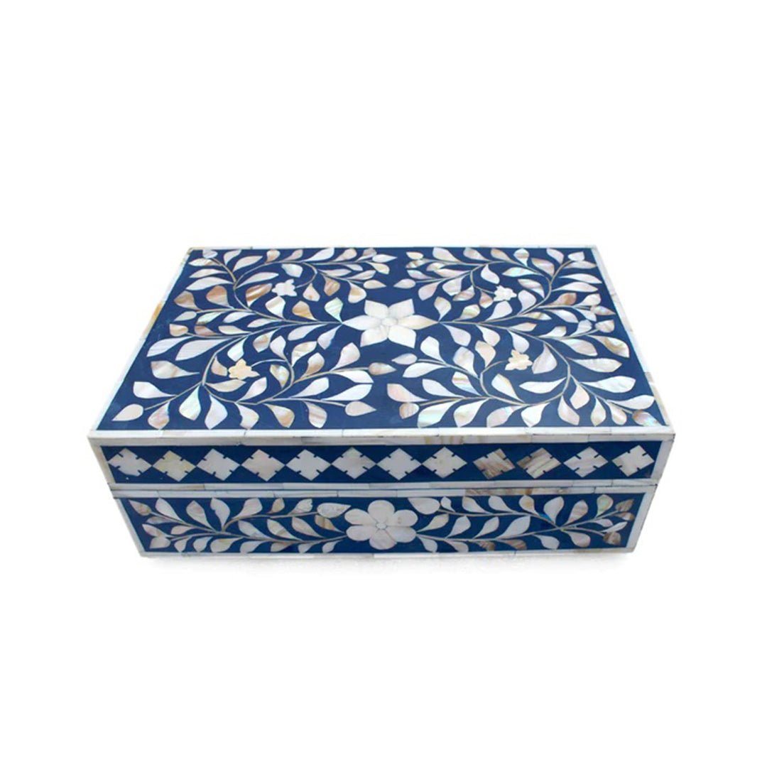 Customized Handmade Mother Of Pearl Inlay  Floral Pattern Jewelry Box