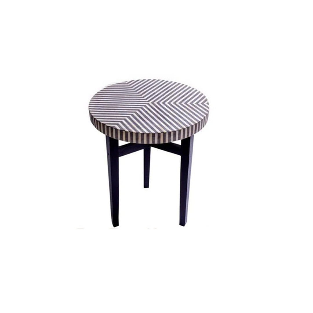 Bone Inlay Coffee Table Geometric Grey, Bone Inlay Centre Table, Bone Inlay Furniture