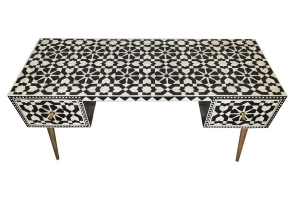Customized Handmade Bone Inlay Moroccan Pattern Console Table
