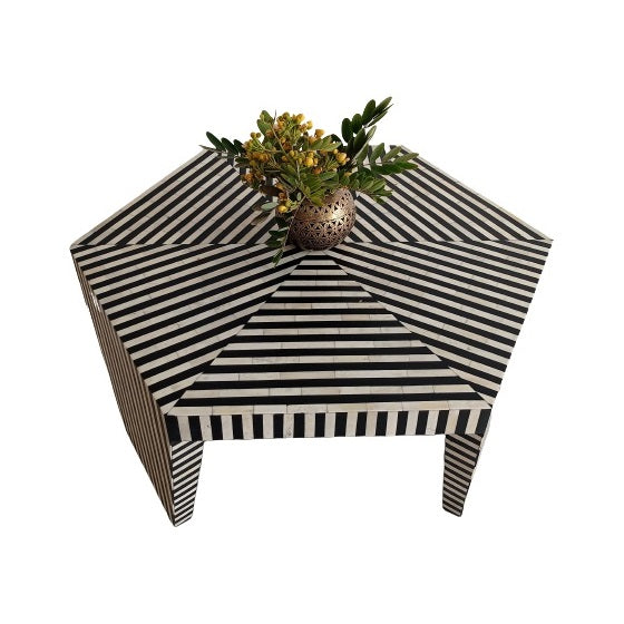 Handmade Customized Bone Inlay Zebra Pattern Coffee Table