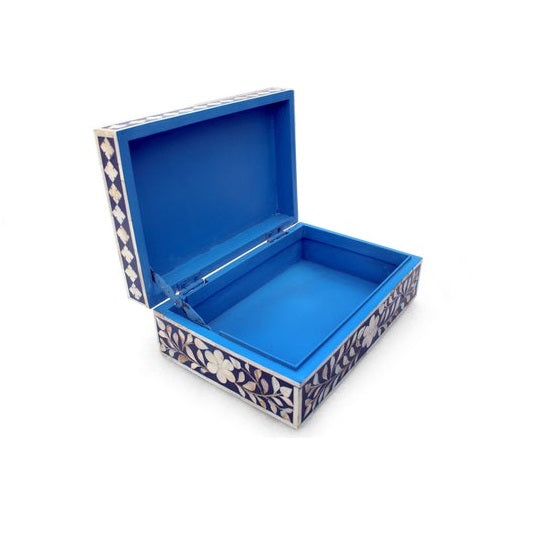 Customized Handmade Mother Of Pearl Inlay  Floral Pattern Jewelry Box