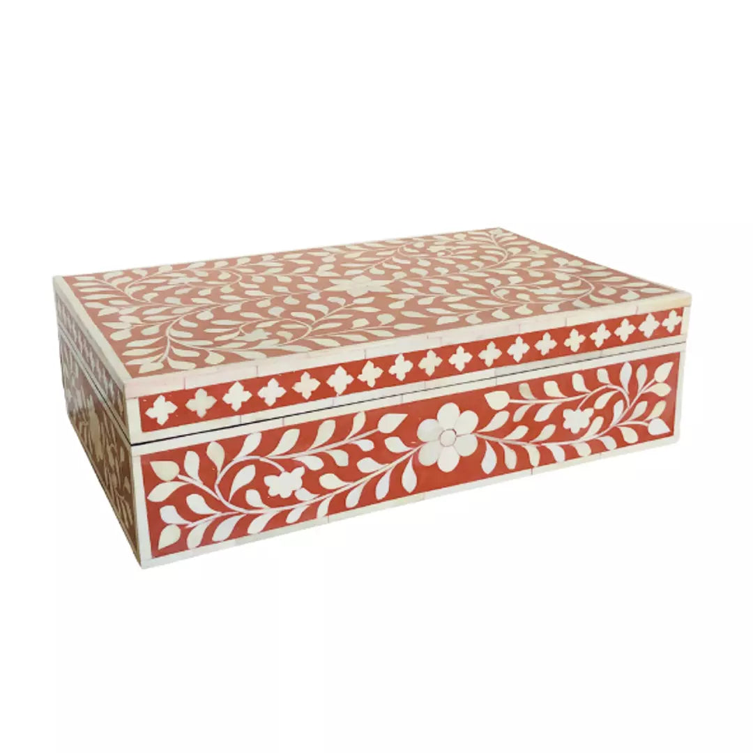 Bone inlay vintage personalized box for women - Pink