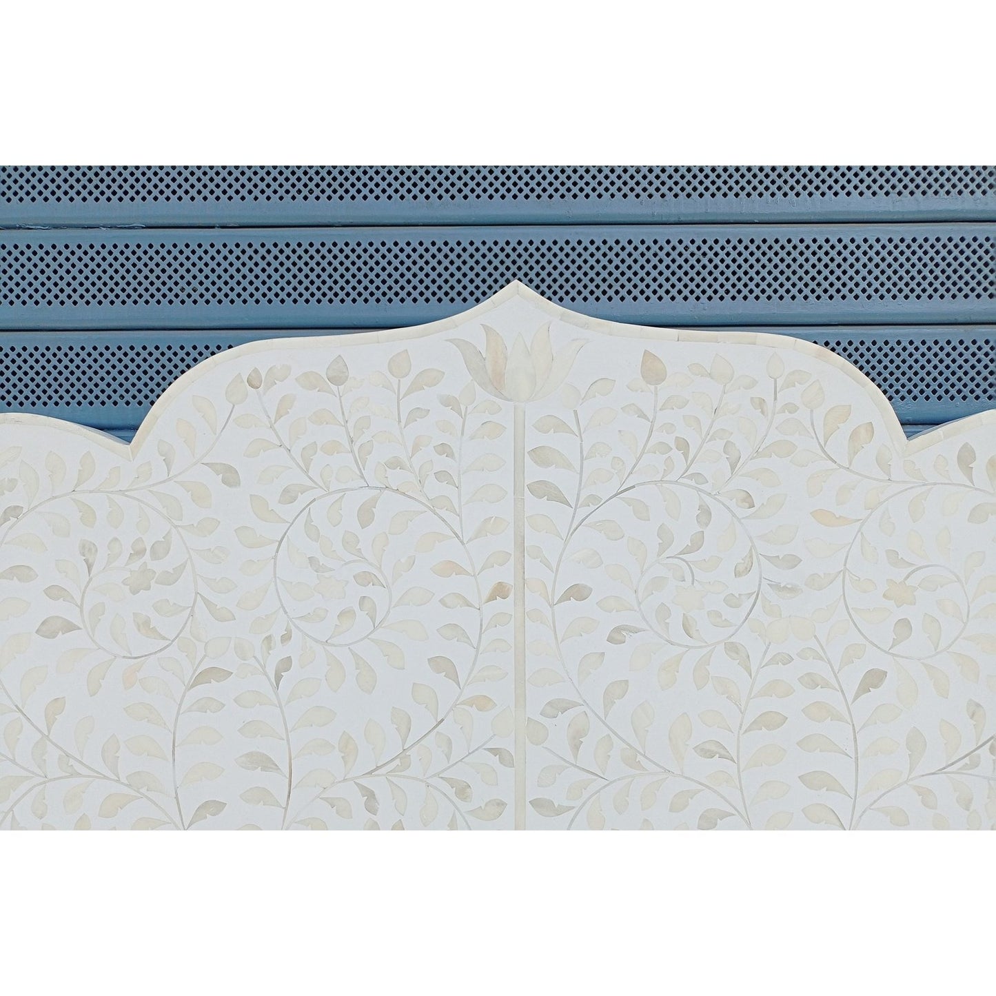 Handmade Customized Bone Inlay Floral Pattern Bed head